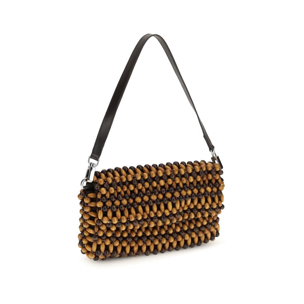 Brown Wood Shoulder Bag - 2