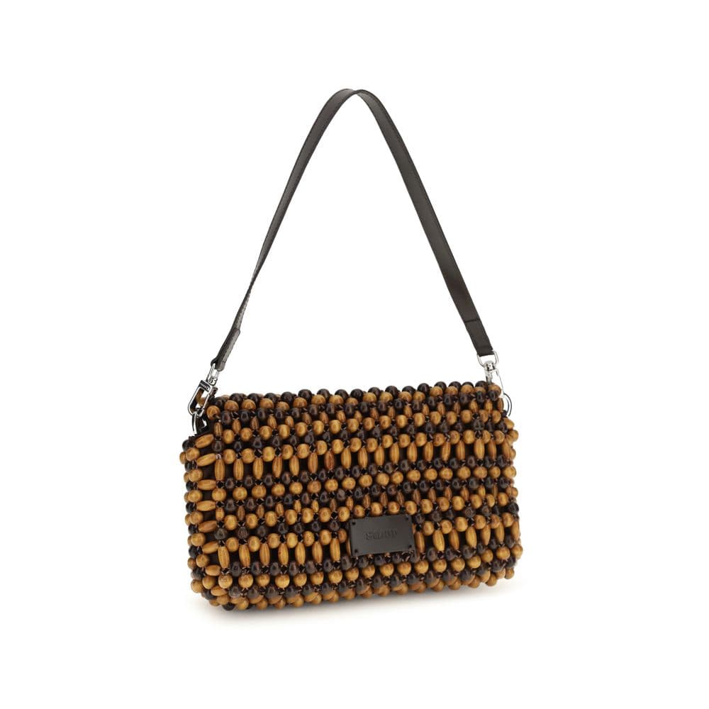 Brown Wood Shoulder Bag - 3
