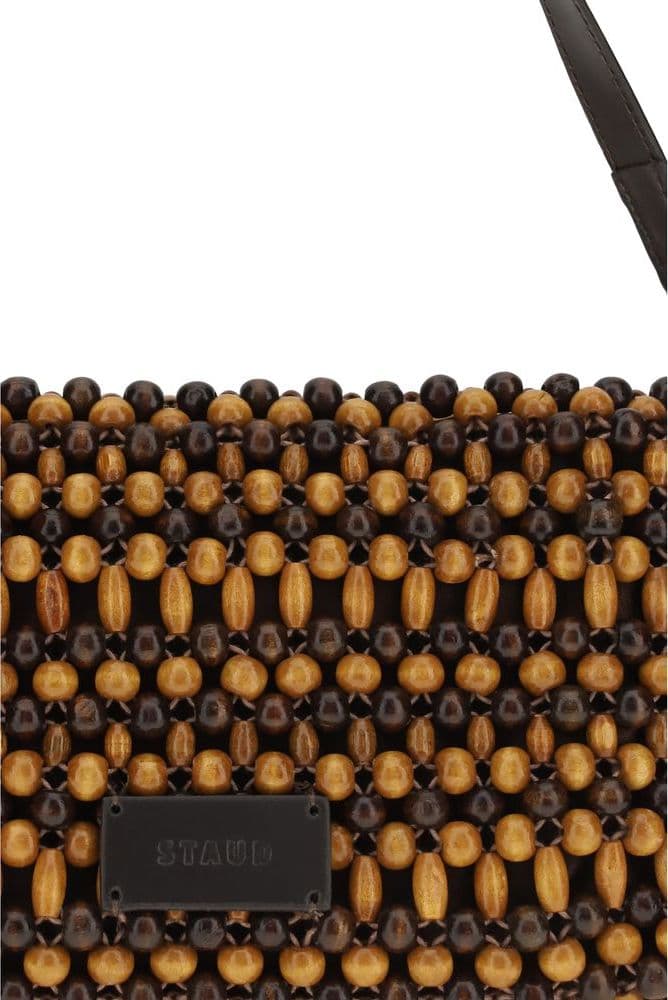 Brown Wood Shoulder Bag - 4