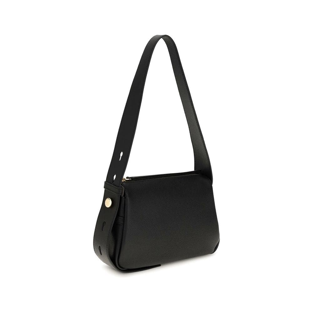 Black Calf Leather Bos Taurus Shoulder Bag - 2