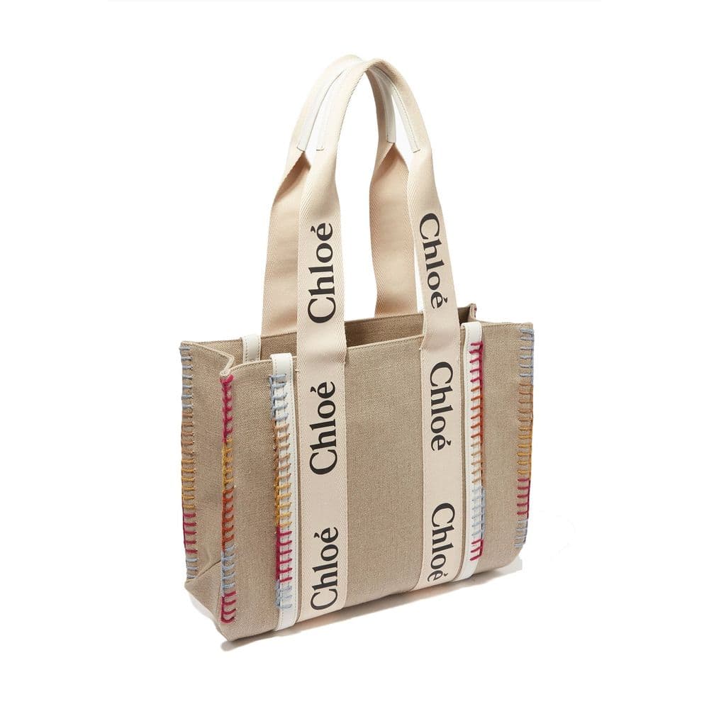 Beige Linen Tote Bag - 2