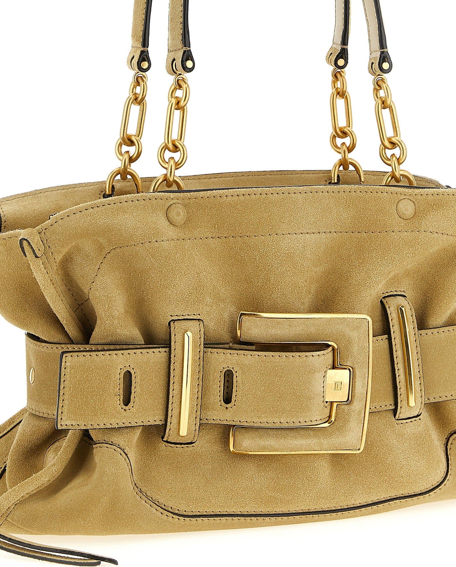 Beige Calfskin Shoulder Bag - 3