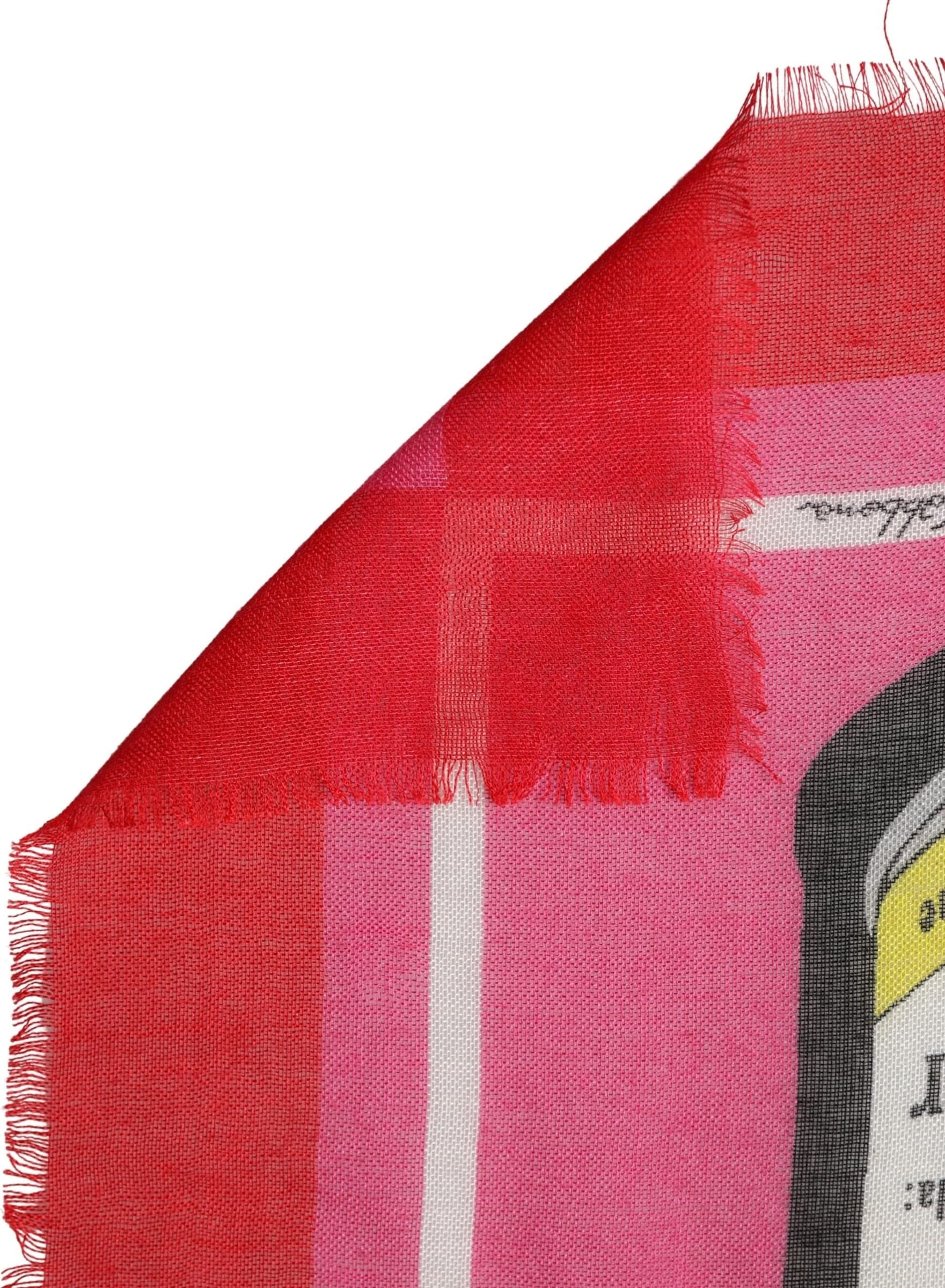 Pink DG Amore Print Neck Square Shawl 140cm x 140cm Scarf - 2