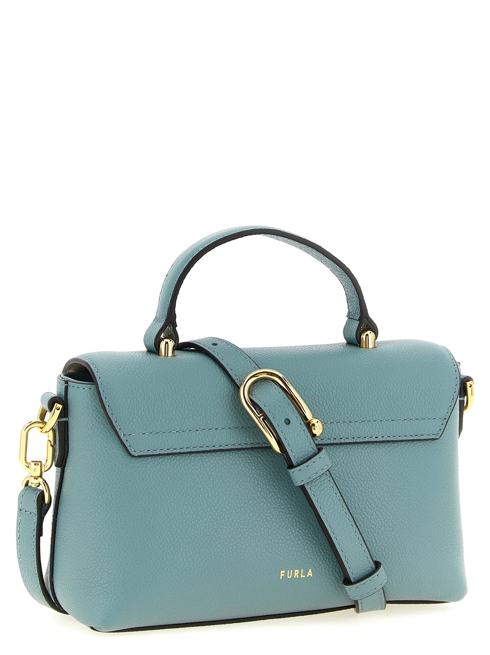Blue Calfskin Handbag - 2
