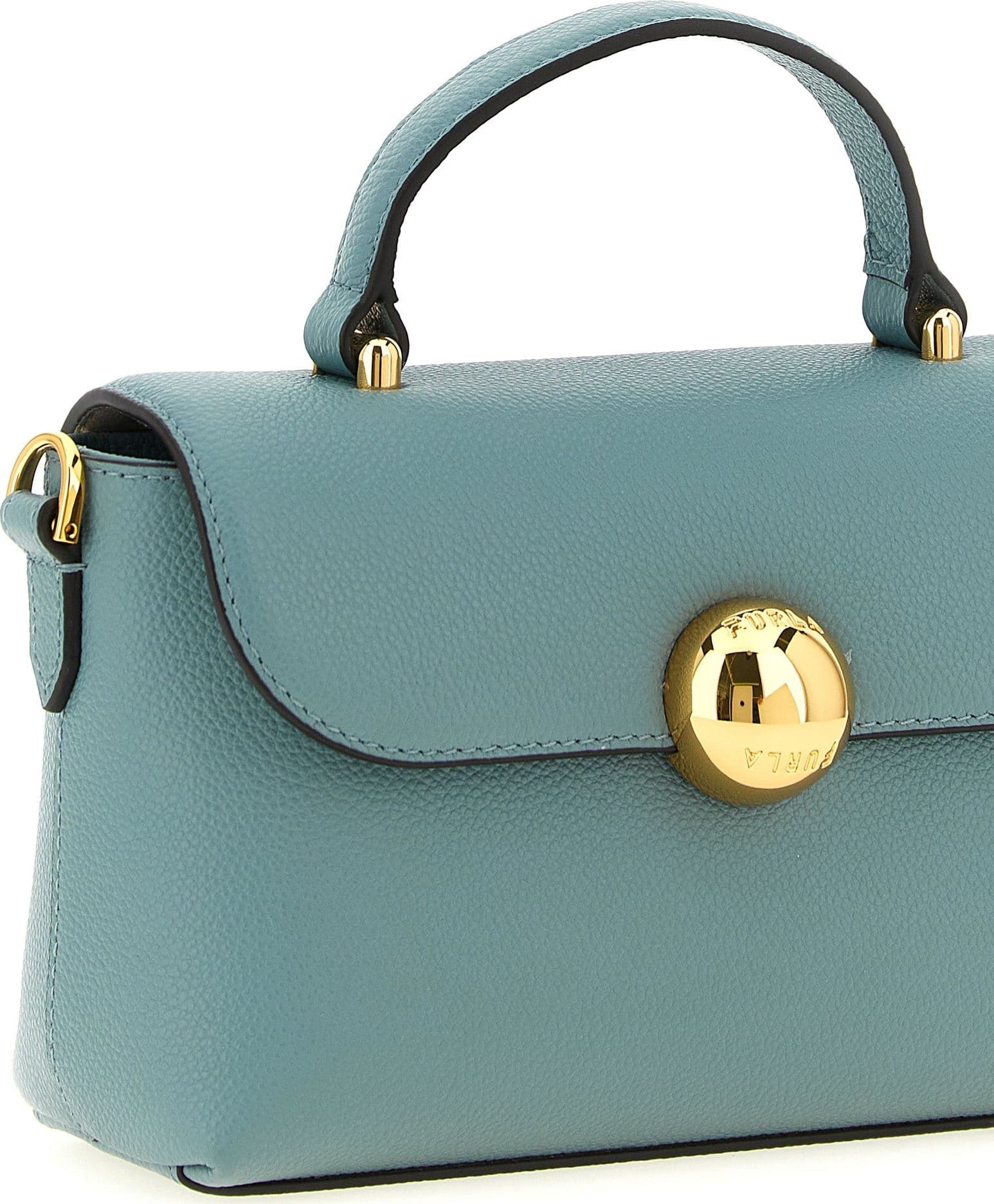Blue Calfskin Handbag - 3