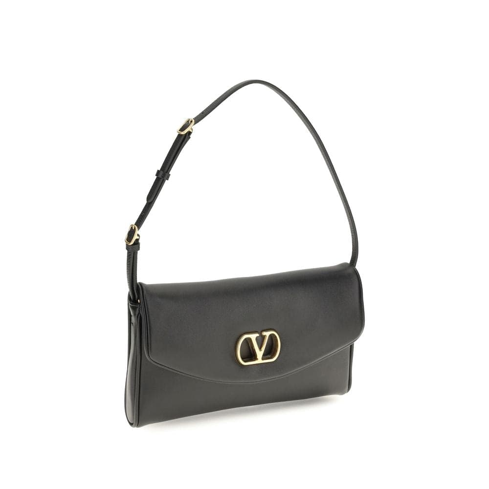 Black Calf Leather Bos Taurus Shoulder Bag - 2