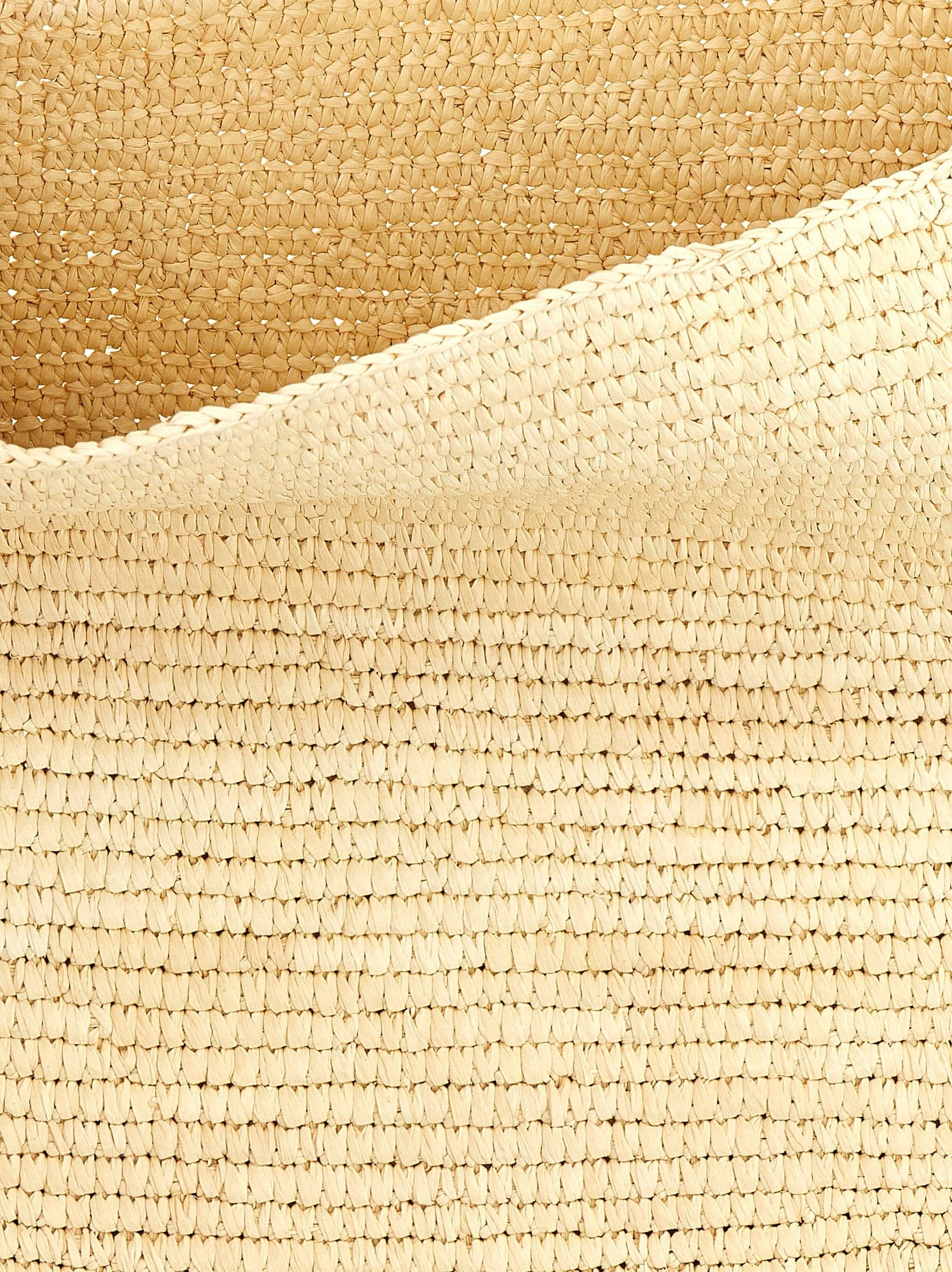 Beige Raffia Shoulder Bag - 4