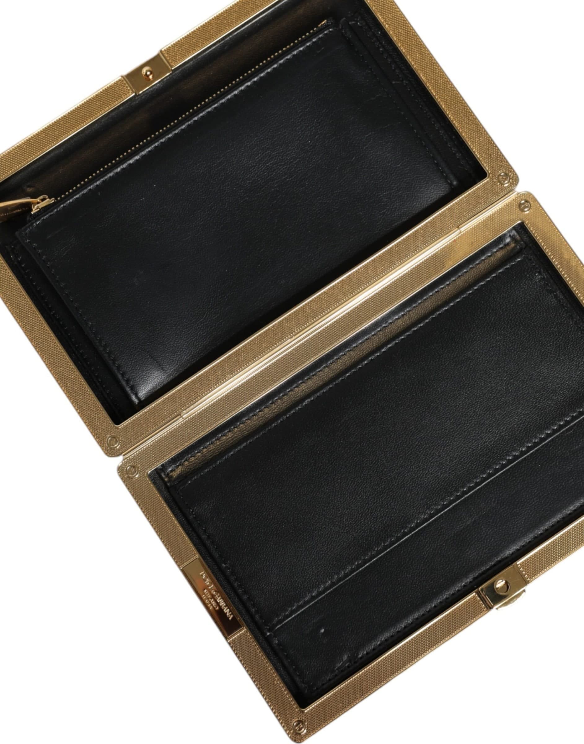 Multicolor Floral Gold Frame Clutch Evening Purse Bag - 6