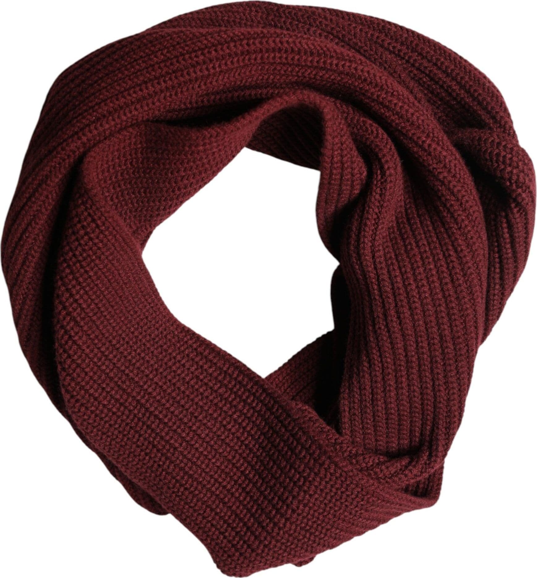 Maroon Cashmere Knitted NeckWrap Shawl Scarf - 4