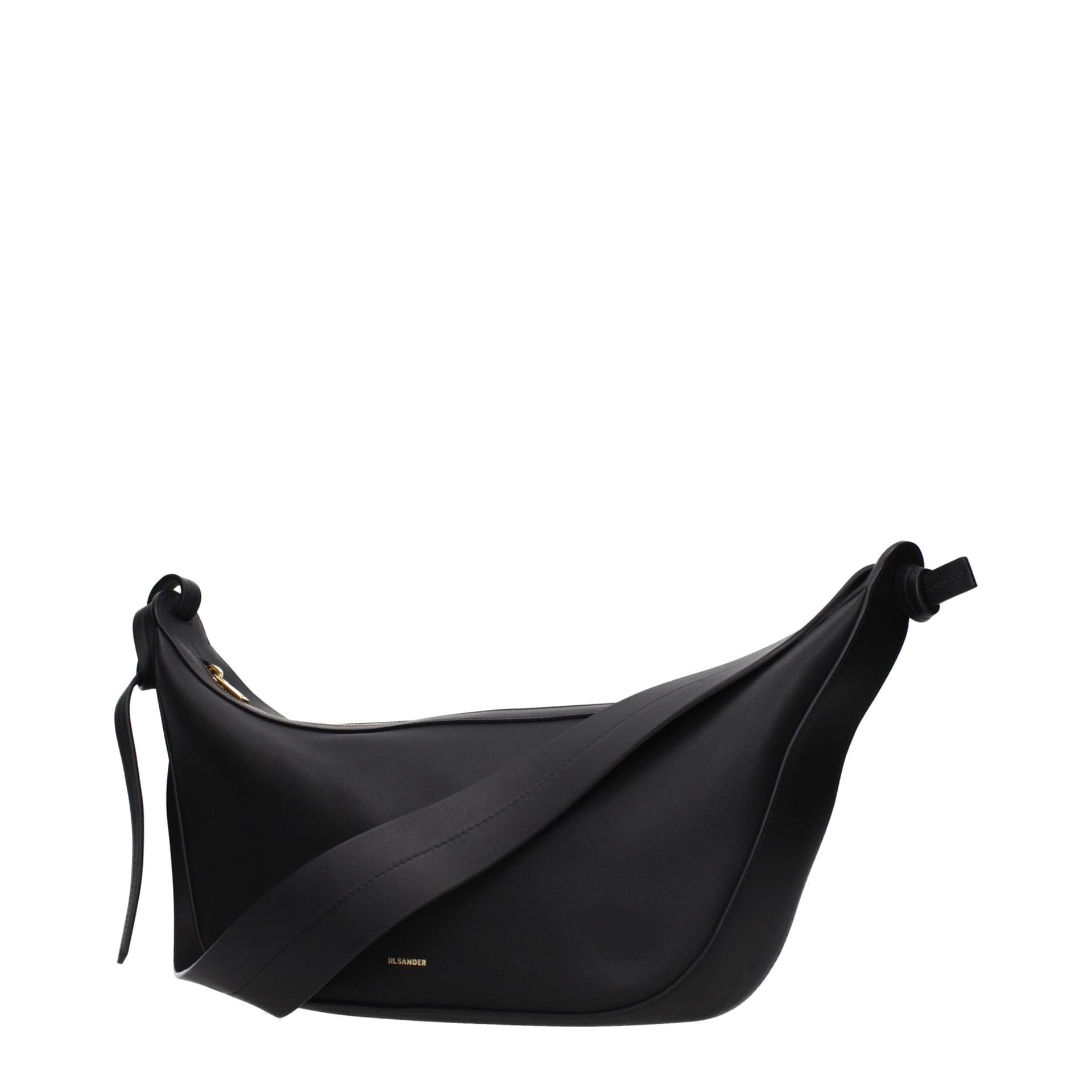 Black Leather Shoulder Bag - 2