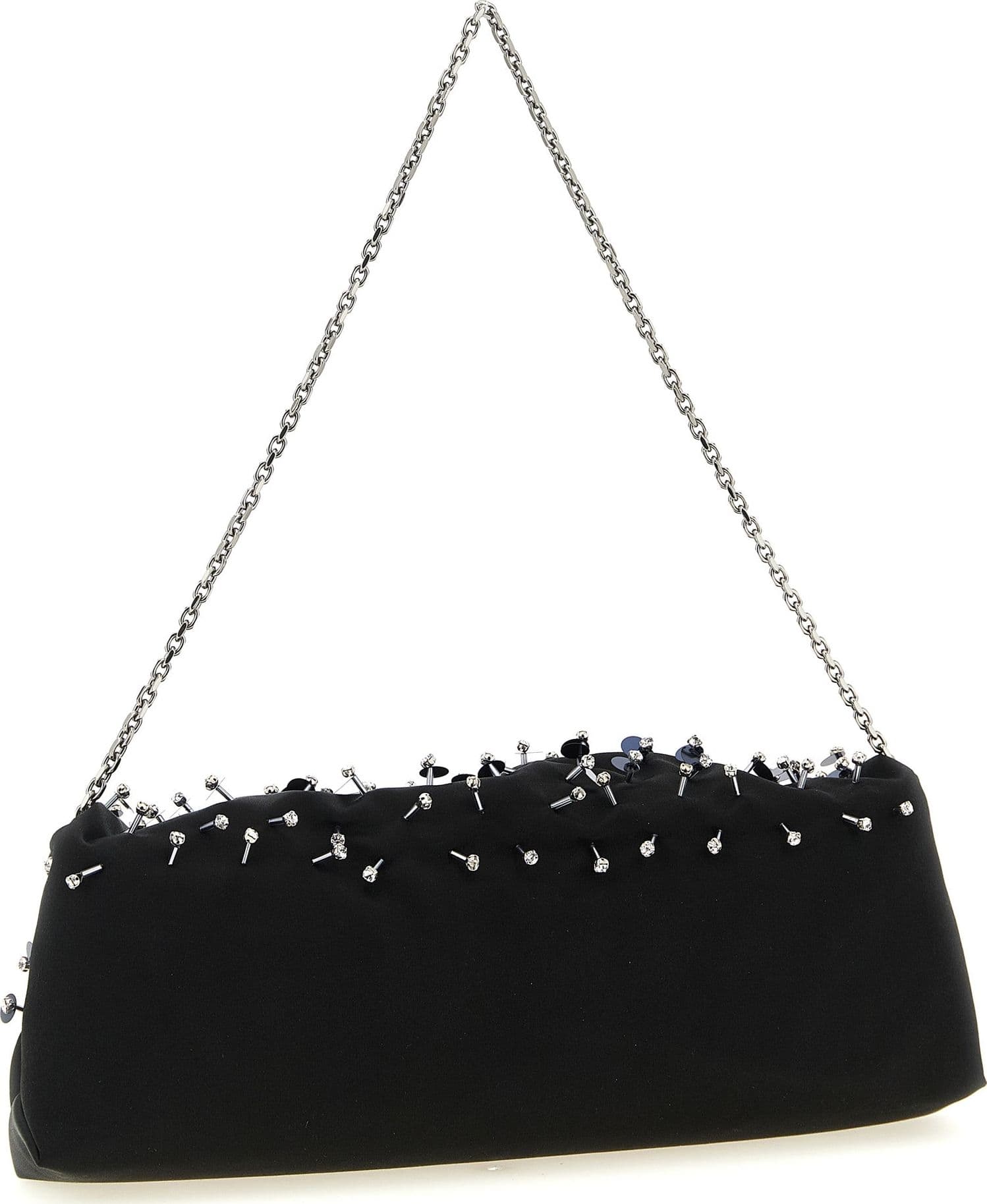 Black Viscose Clutch Bag - 2