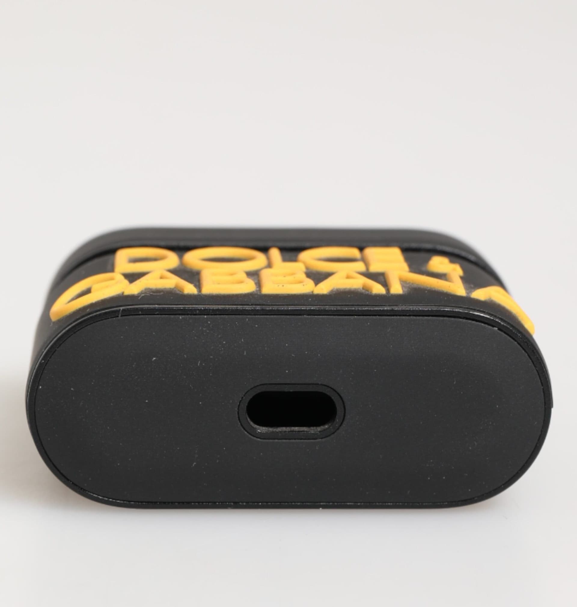 Black Yellow Rubber Logo Embossed Accessory Airpods Case - 5