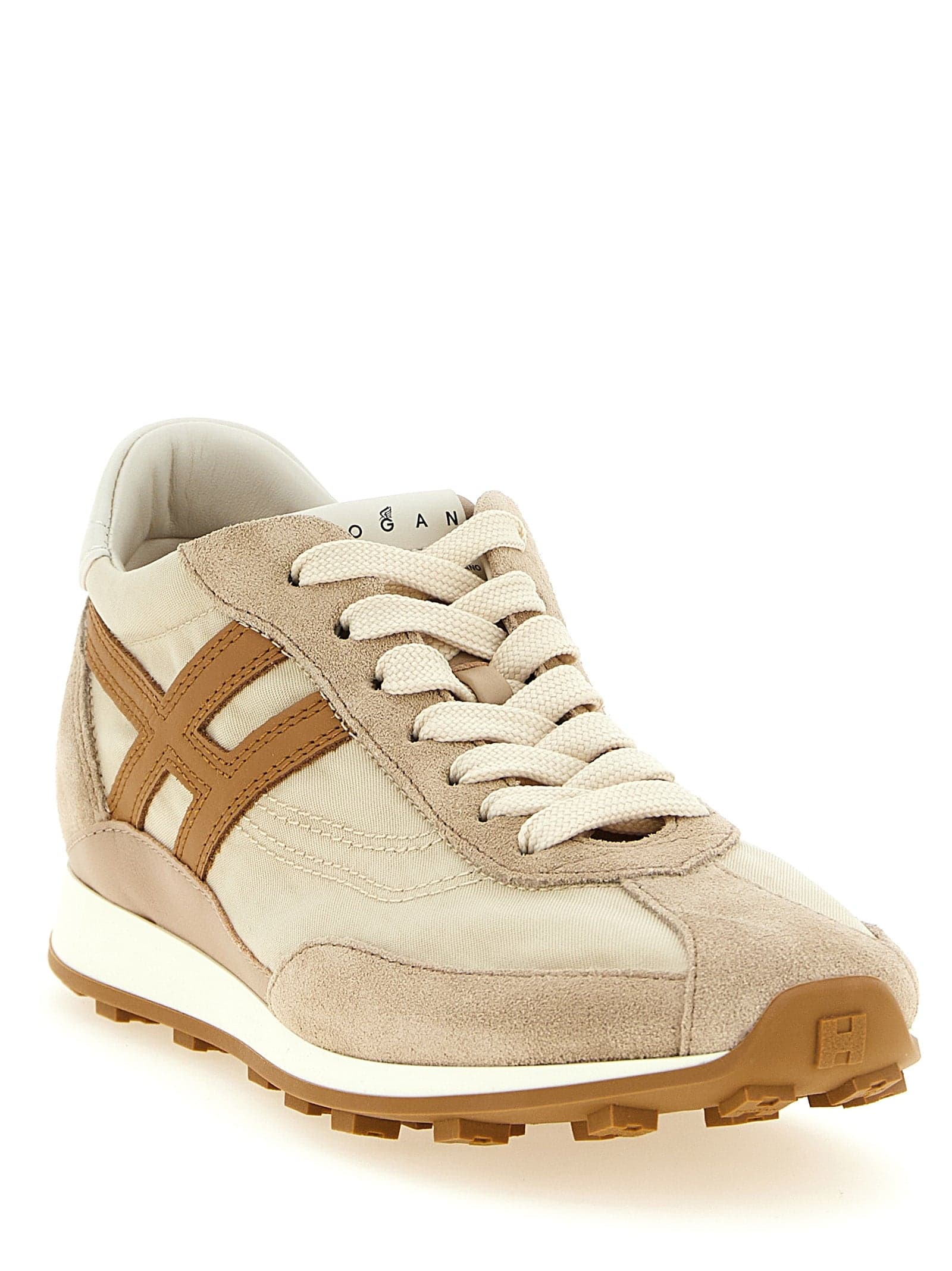 Beige Polyamide Athletic Sneakers - 2