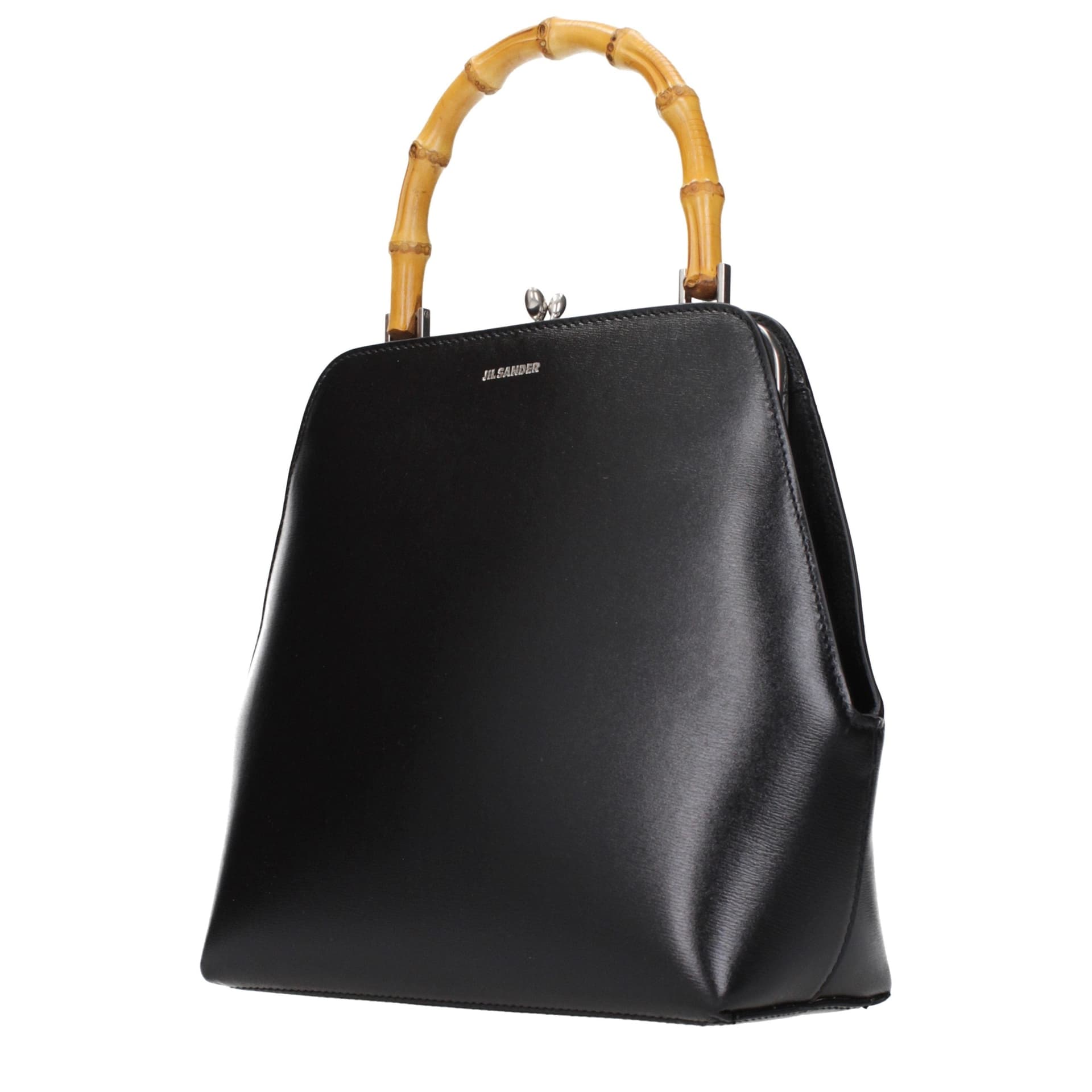 Black Leather Handbag - 2