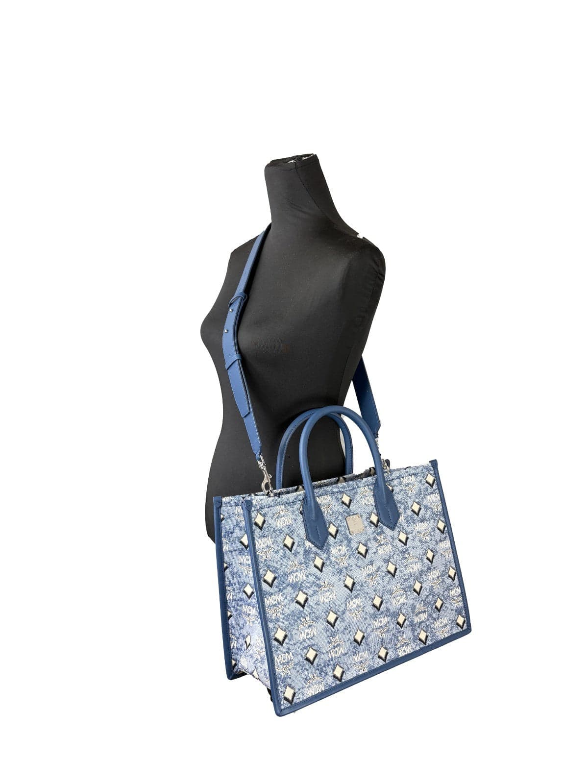 MCM Aren Munchen Denim Tote Bag - 4