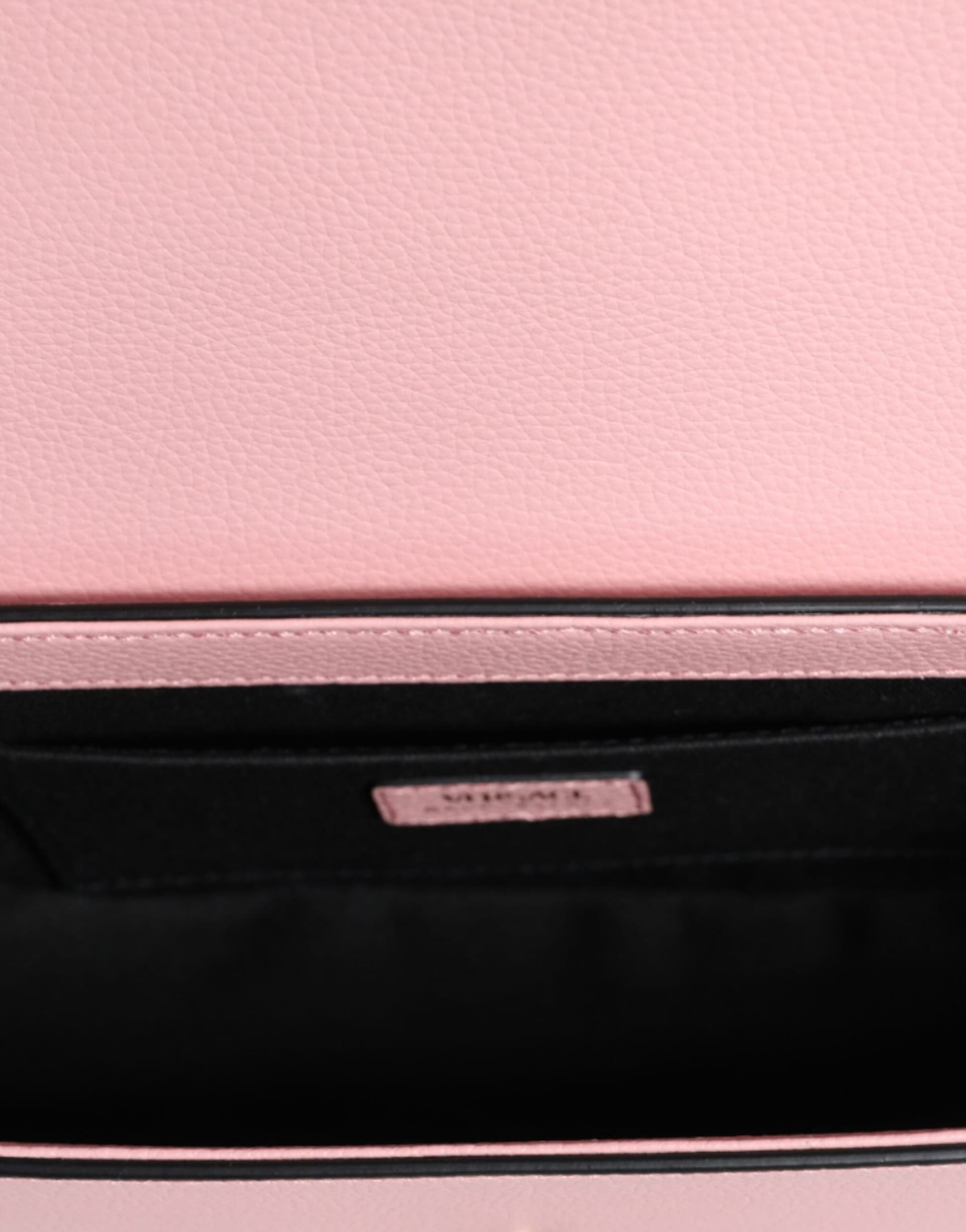 Pink Grainy Calf Leather Logo Crossbody Shoulder Bag - 6