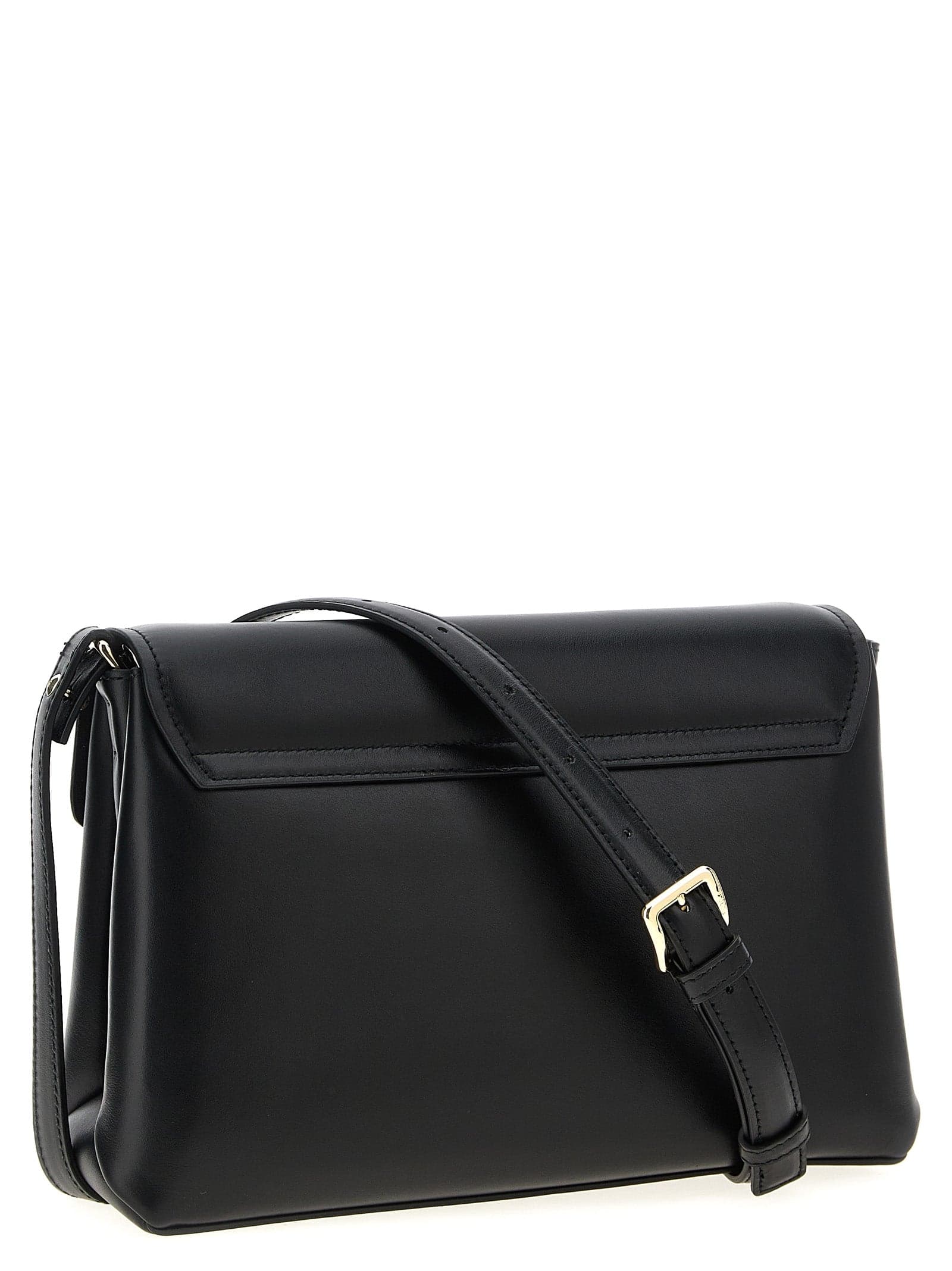 Black Leather Shoulder Bag - 2