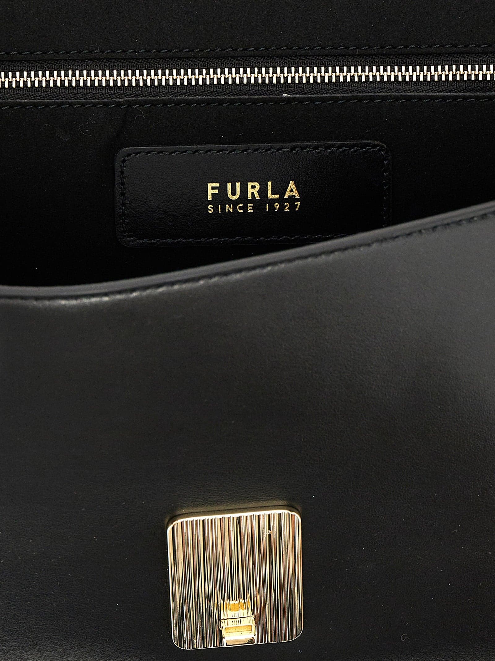 Black Leather Shoulder Bag - 4
