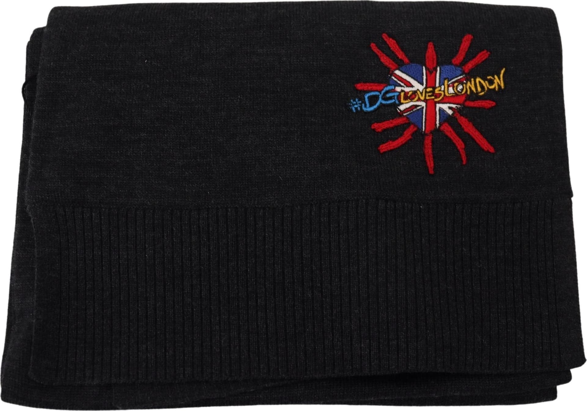 Black Sacred Heart #DGLovesLondon Wrap Scarf - 4