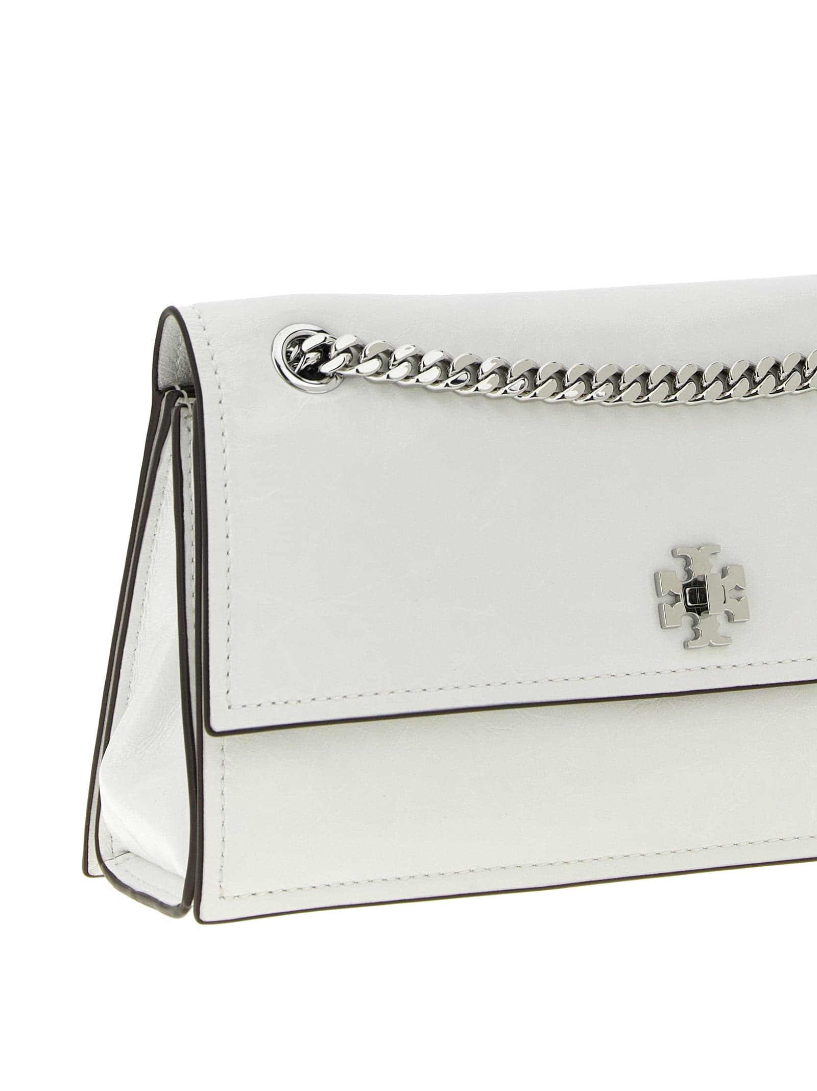 White Lamb Leather Shoulder Bag - 3