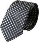 Black 100% Silk Patterned Adjustable Men Tie - 2