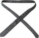 Black 100% Silk Patterned Adjustable Men Tie - 3