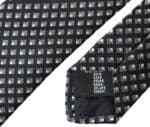Black 100% Silk Patterned Adjustable Men Tie - 6