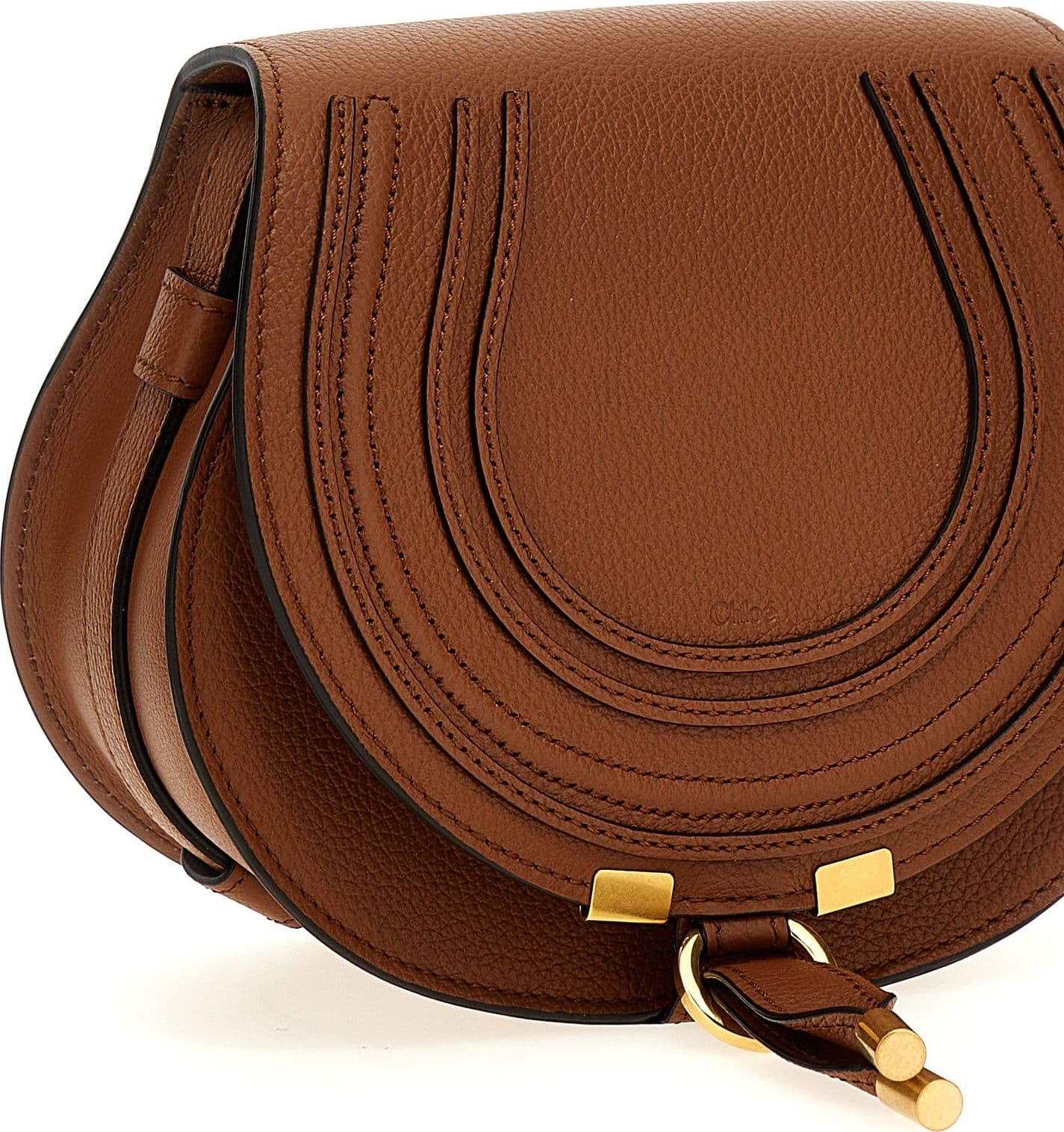 Brown Lamb Leather Crossbody Bag - 3