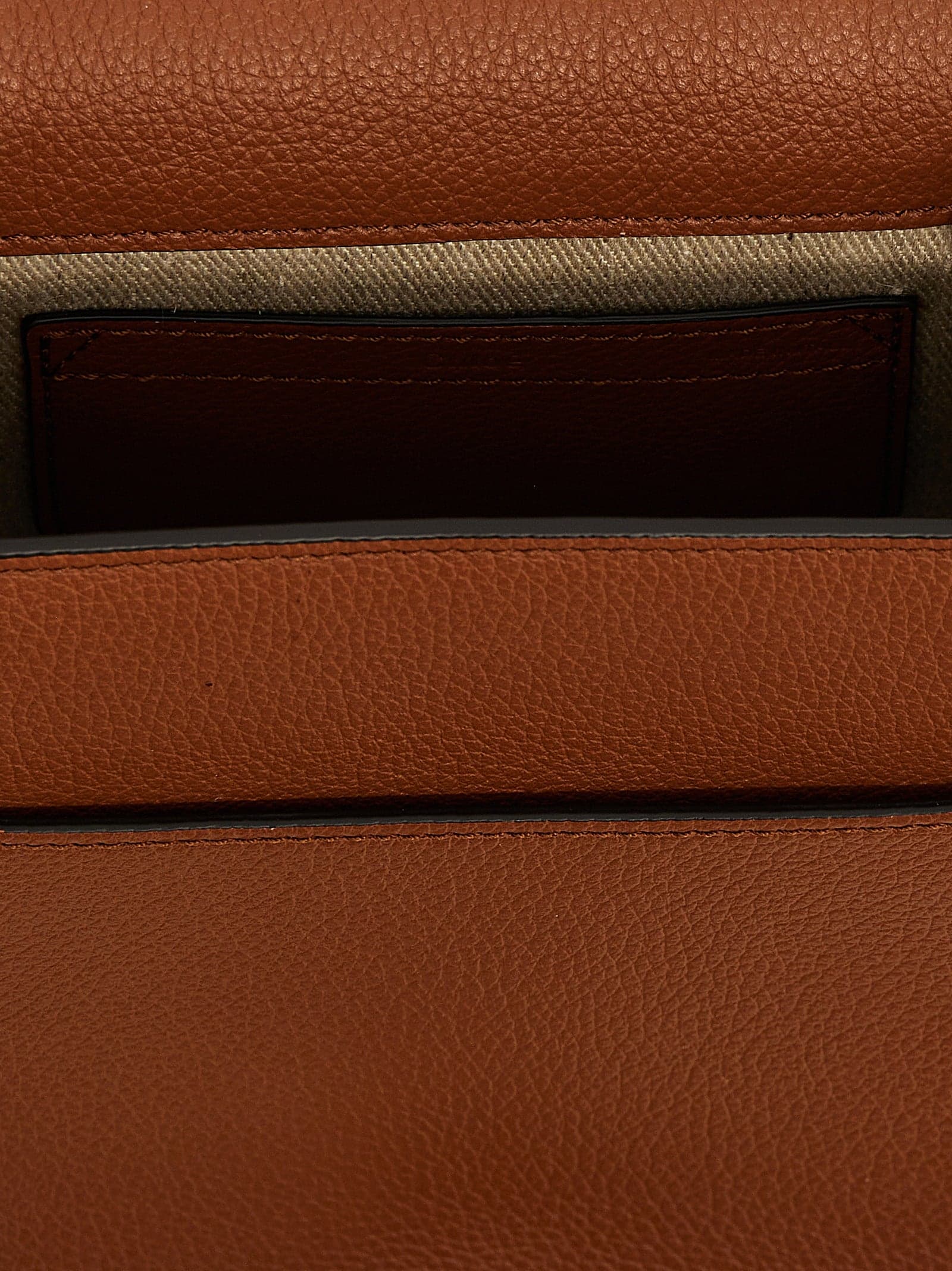 Brown Lamb Leather Crossbody Bag - 4