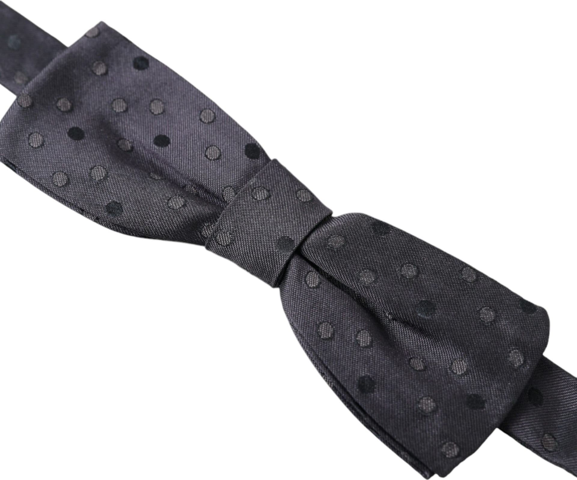 Blue Polka Dot Silk Adjustable Neck Men Papillon Bow Tie - 2