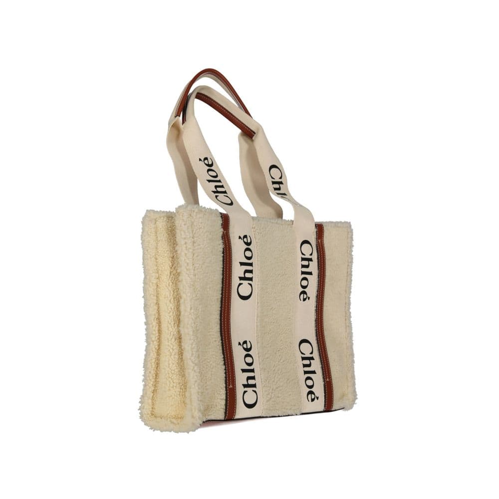 Beige Lamb Fur Tote Bag - 3