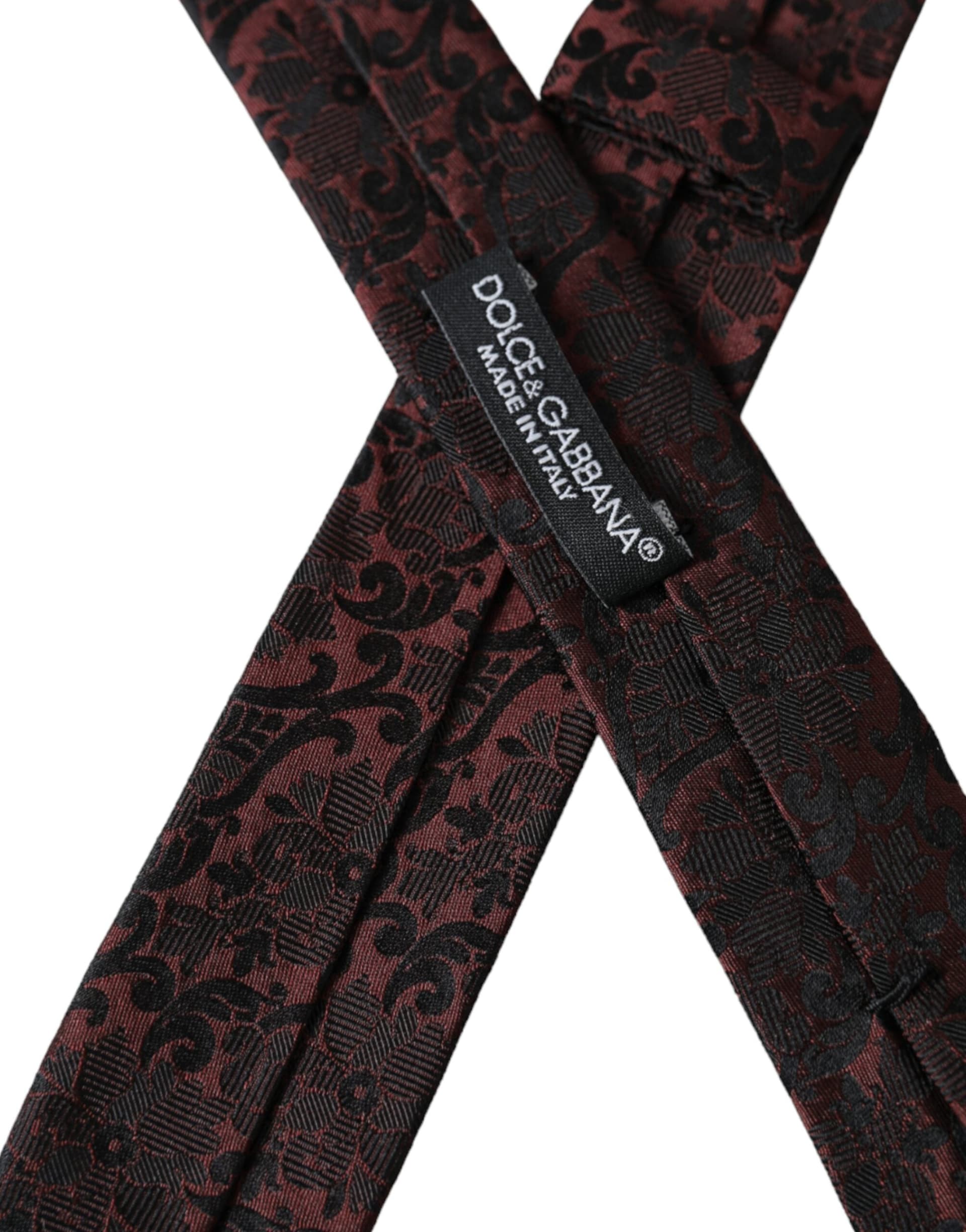 Maroon Floral Fantasy Silk Adjustable Men Tie - 4
