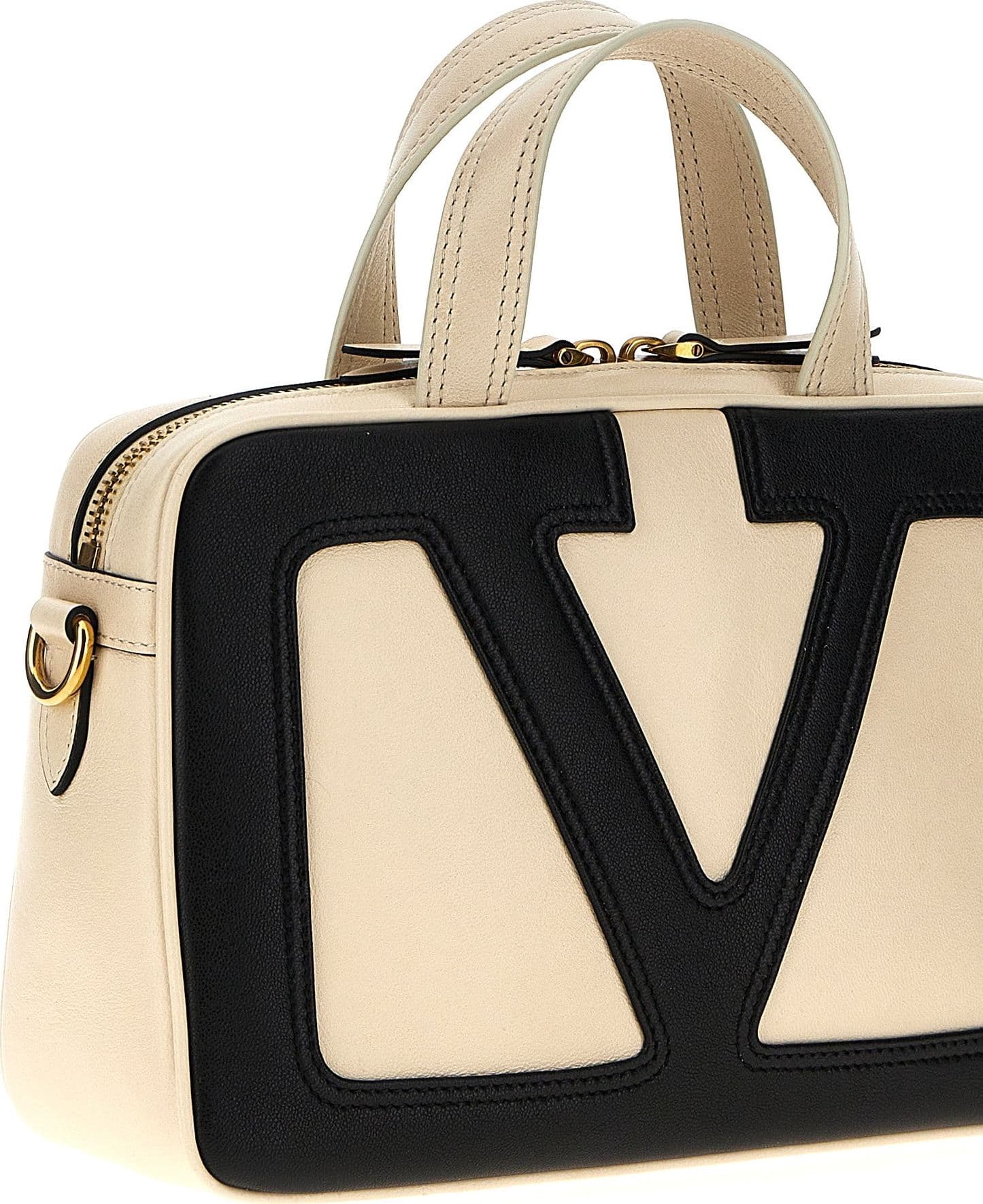 Bicolor Lamb Leather Handbag - 4