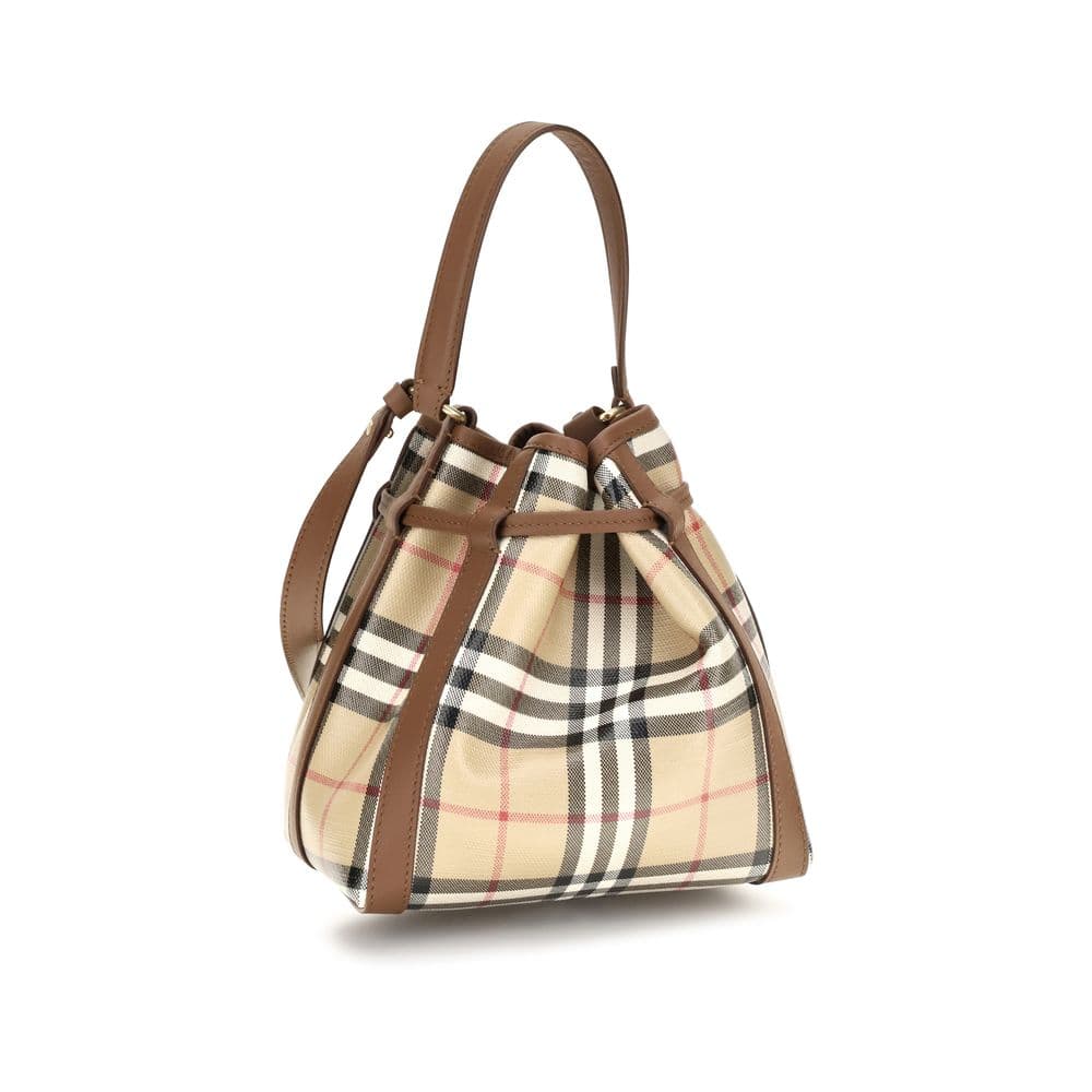 Beige Calf Leather Bos Taurus Backet Bag - 3
