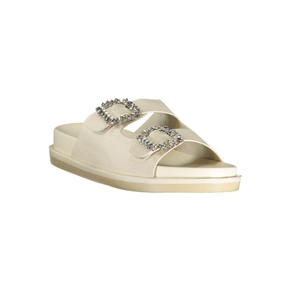 White Polyurethane Women's Slipper - 2
