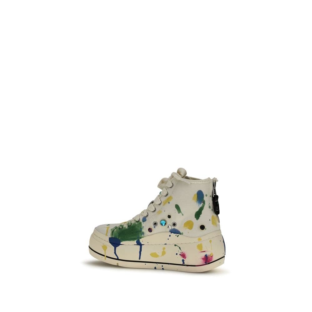 Multicolor Cotton High Top Sneakers - 3