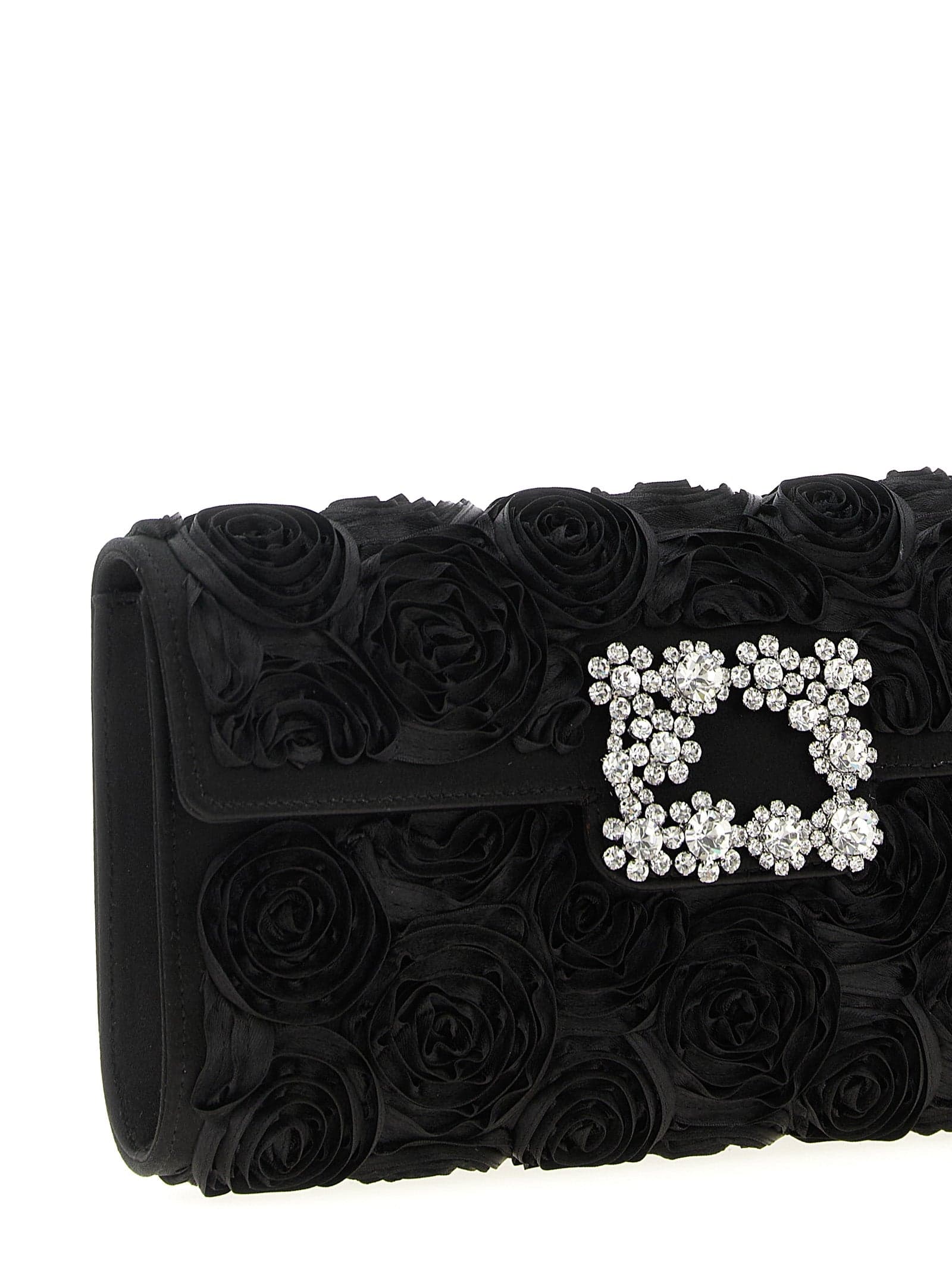 Black Viscose Clutch Bag - 3