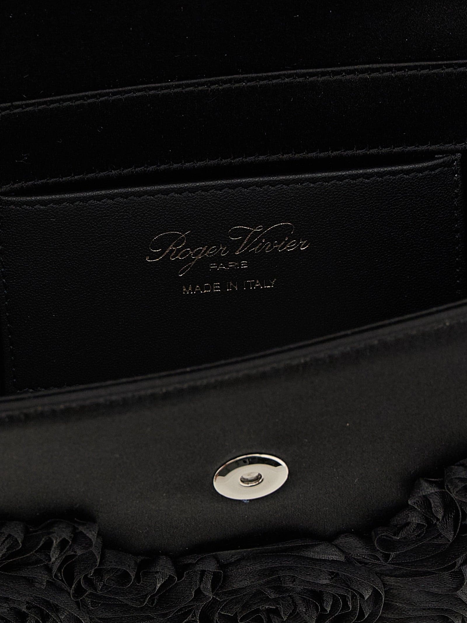 Black Viscose Clutch Bag - 4