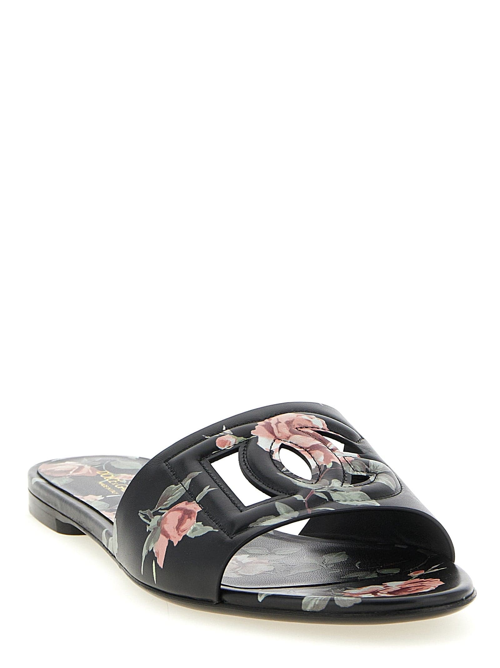 Black Calfskin Slides - 2