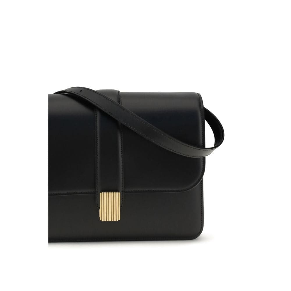 Black Calf Leather Bos Taurus Shoulder Bag - 4
