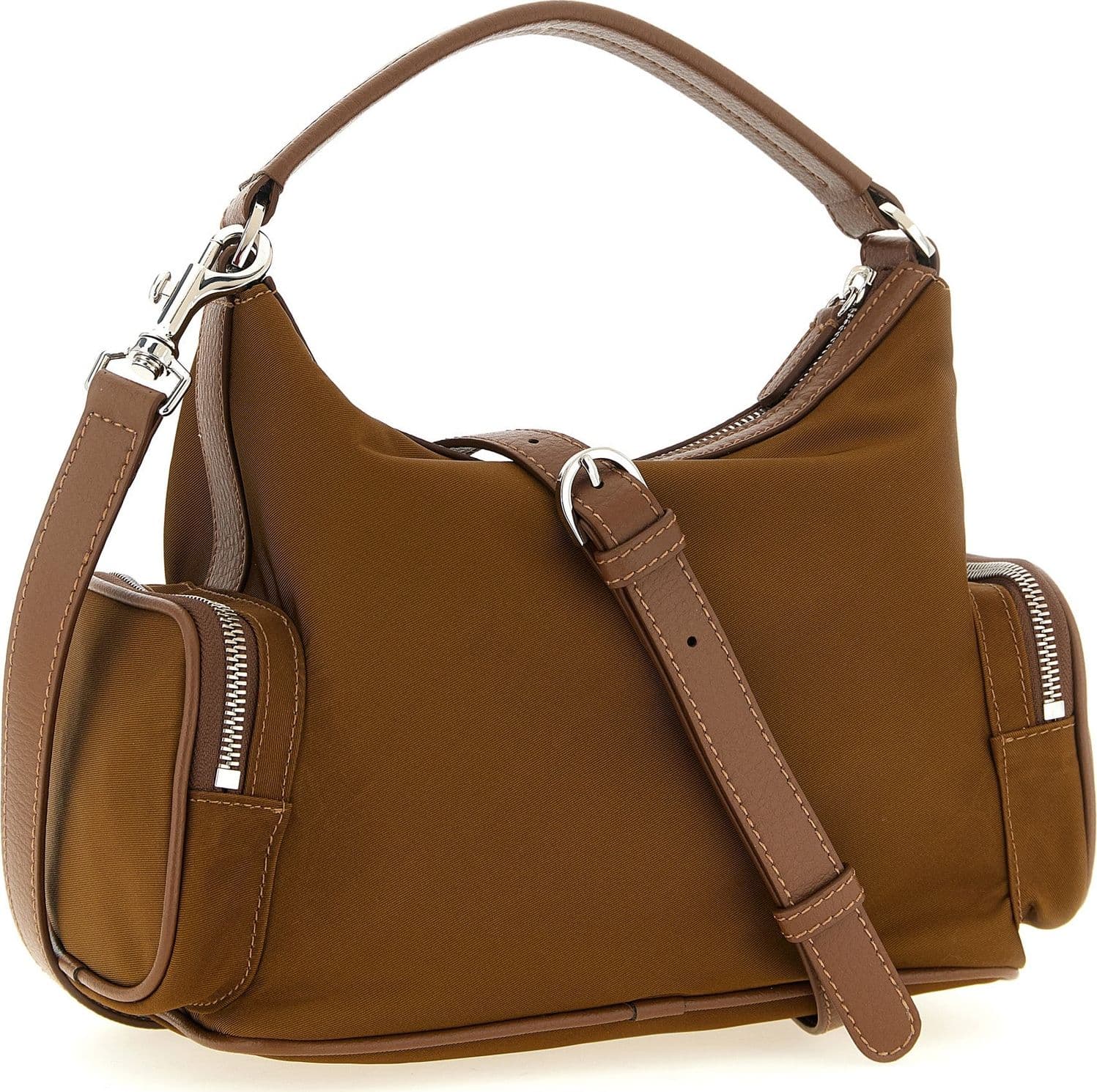 Brown Polyamide Crossbody Bag - 2