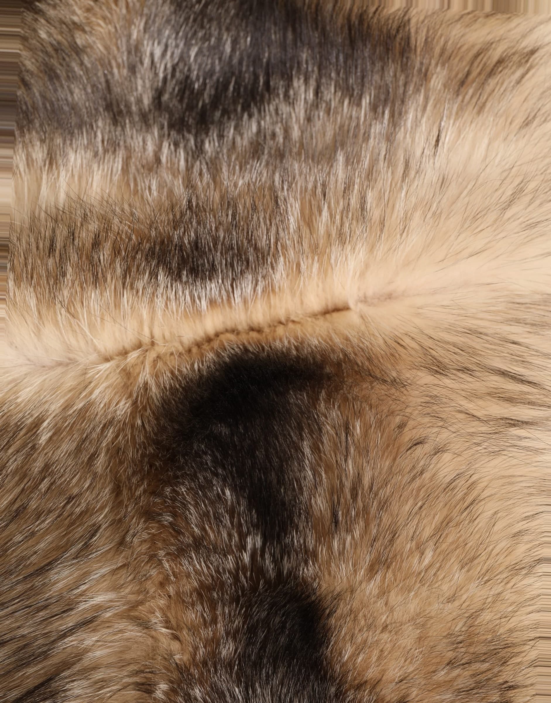 Brown Frost Fox Fur Neck Warmer Winter Scarf - 2