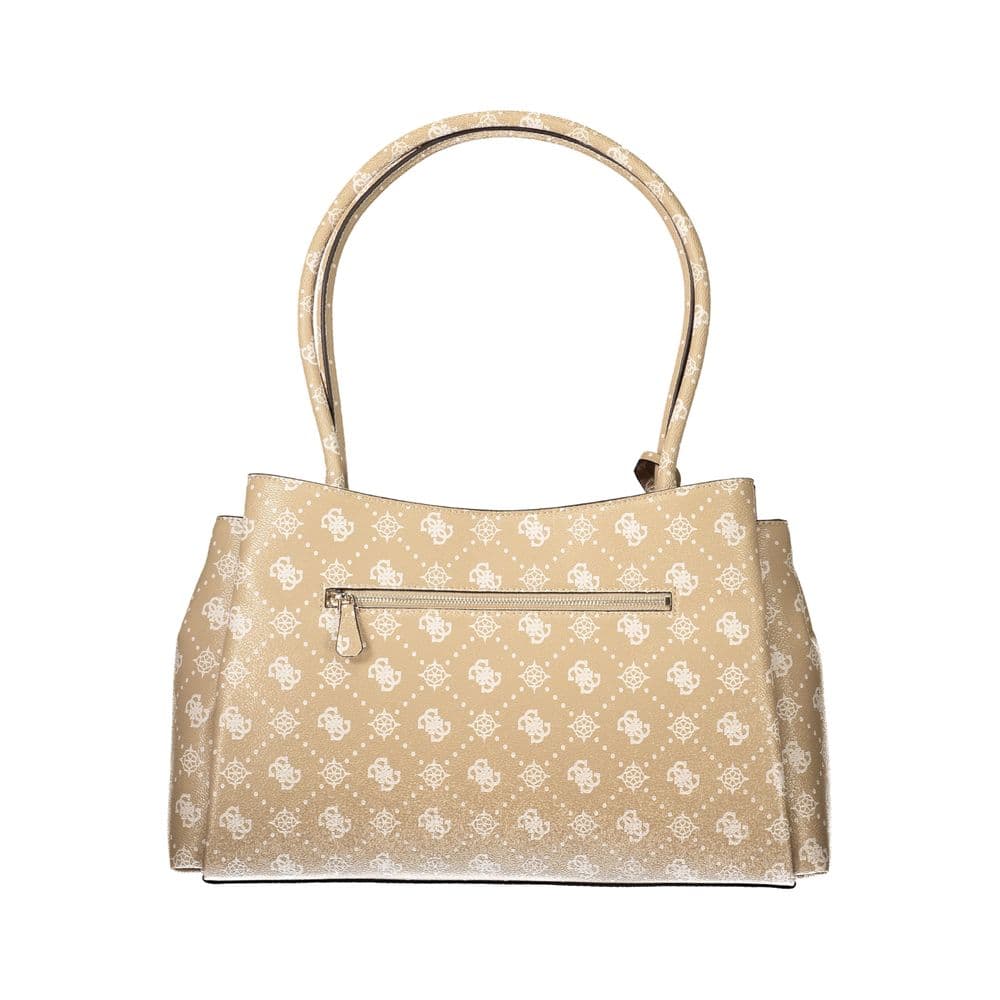 Beige Polyurethane Women Handbag - 2