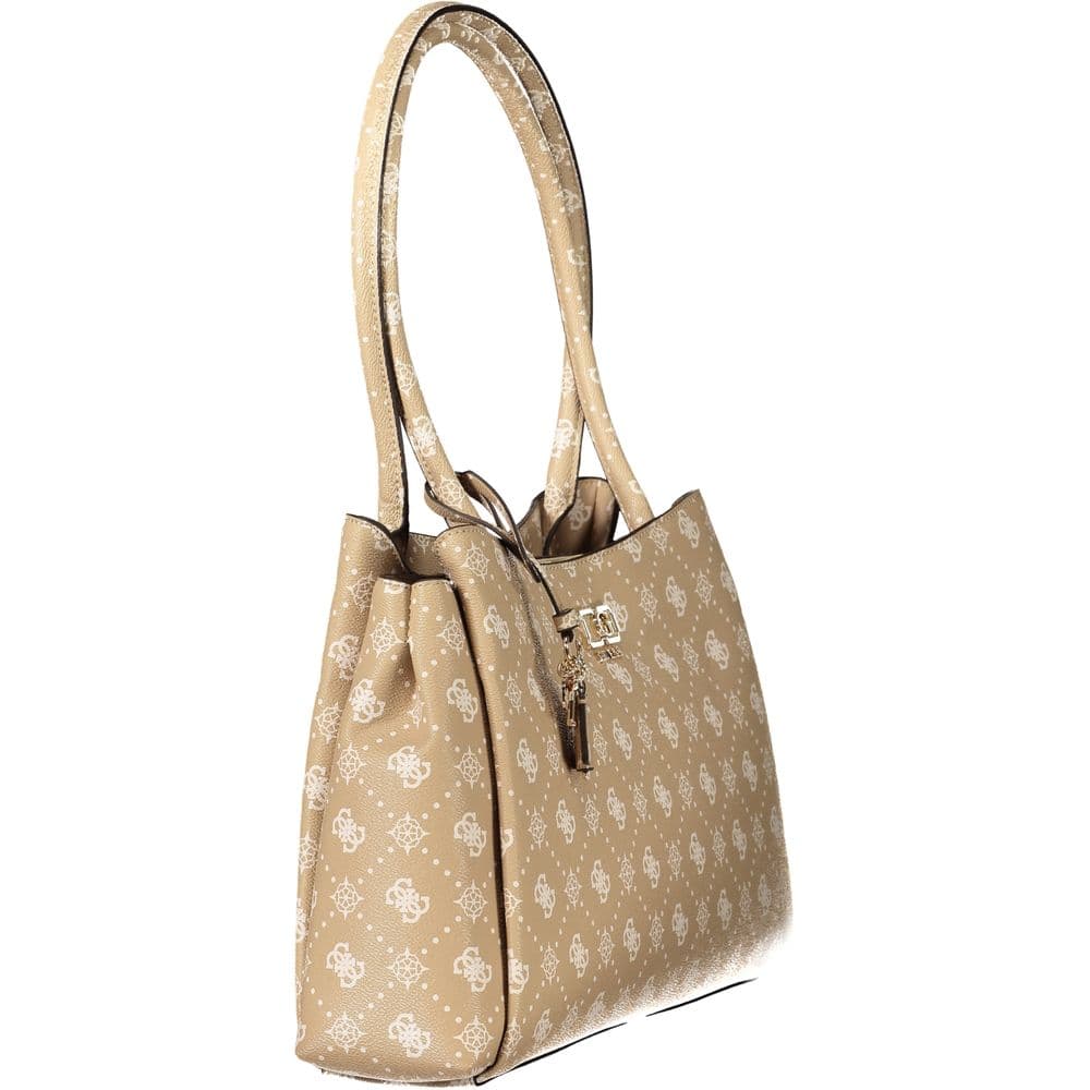 Beige Polyurethane Women Handbag - 3