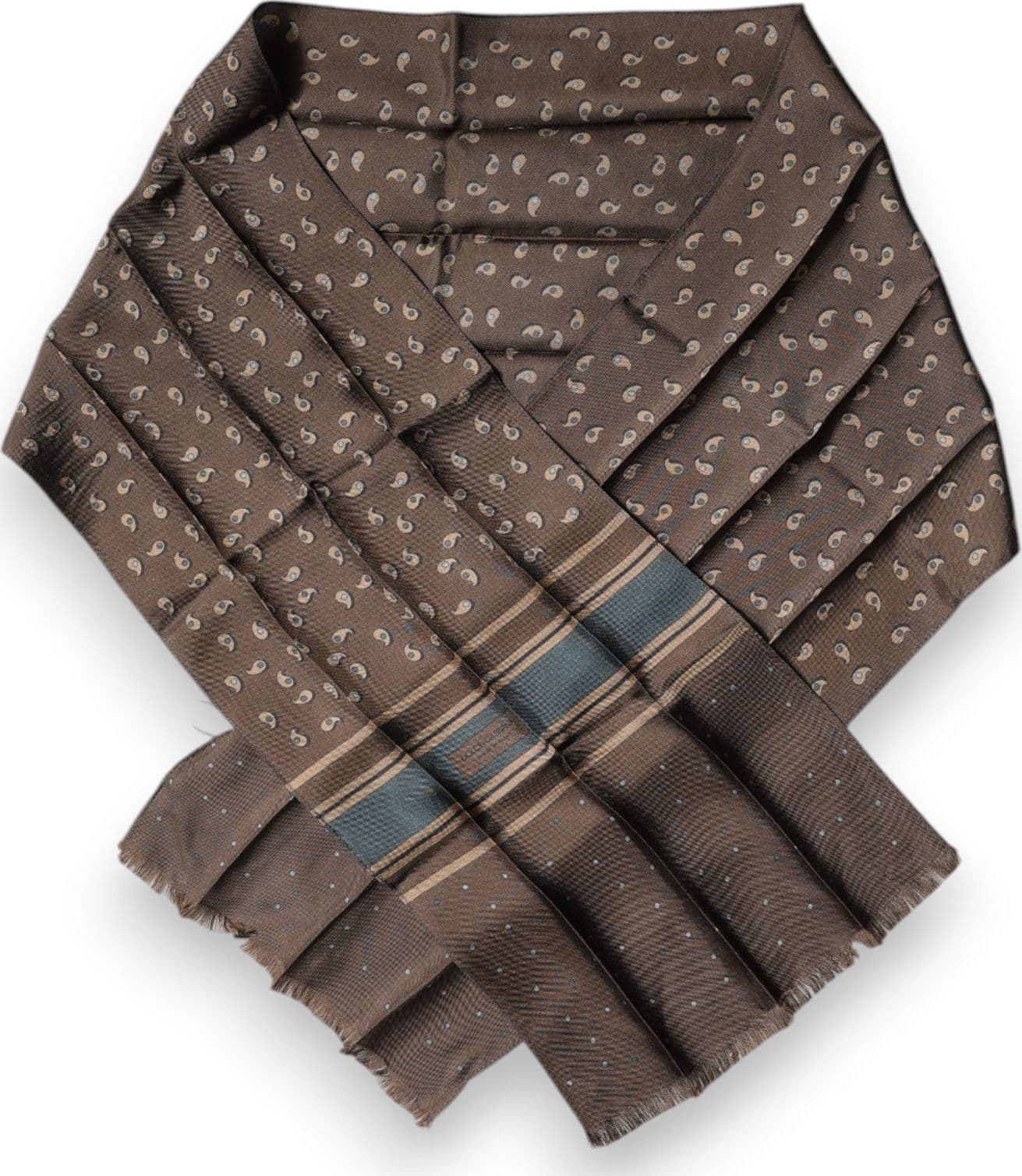 Brown Fantasy Silk Neck Wrap Shawl Scarf - 2