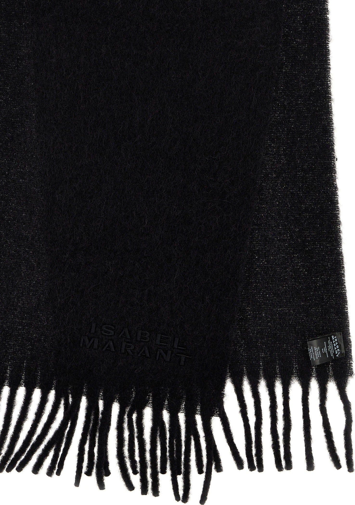 Black Alpaca Leather Scarf - 3
