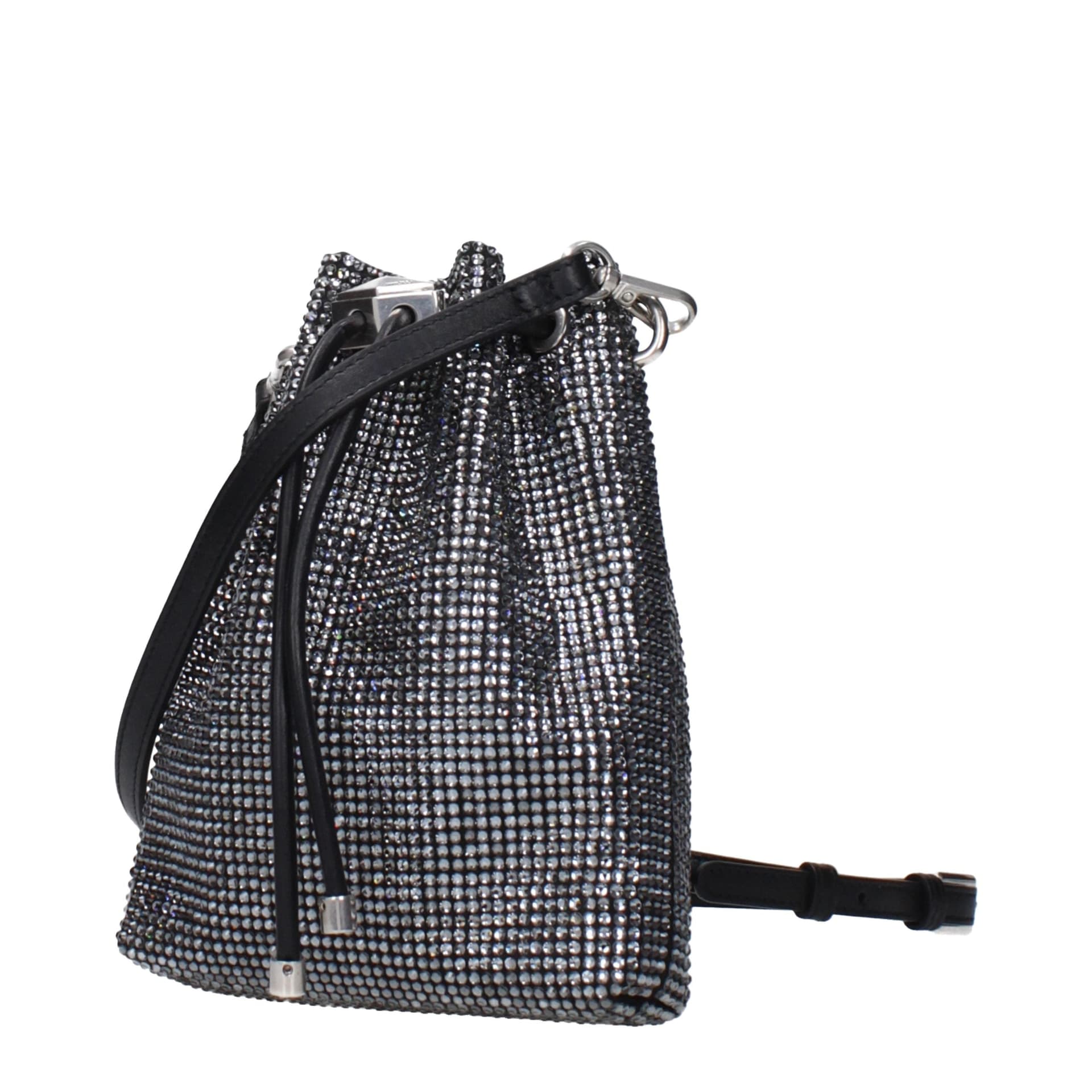 Black Satin Crossbody Bag - 2