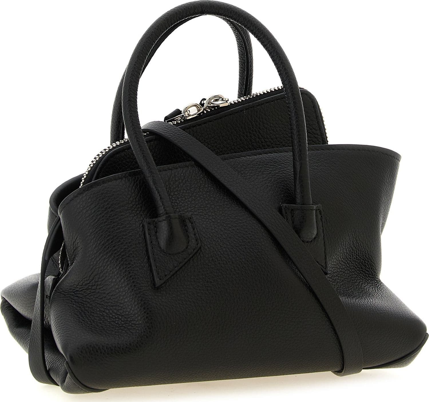 Black Bovine Leather Handbag - 2