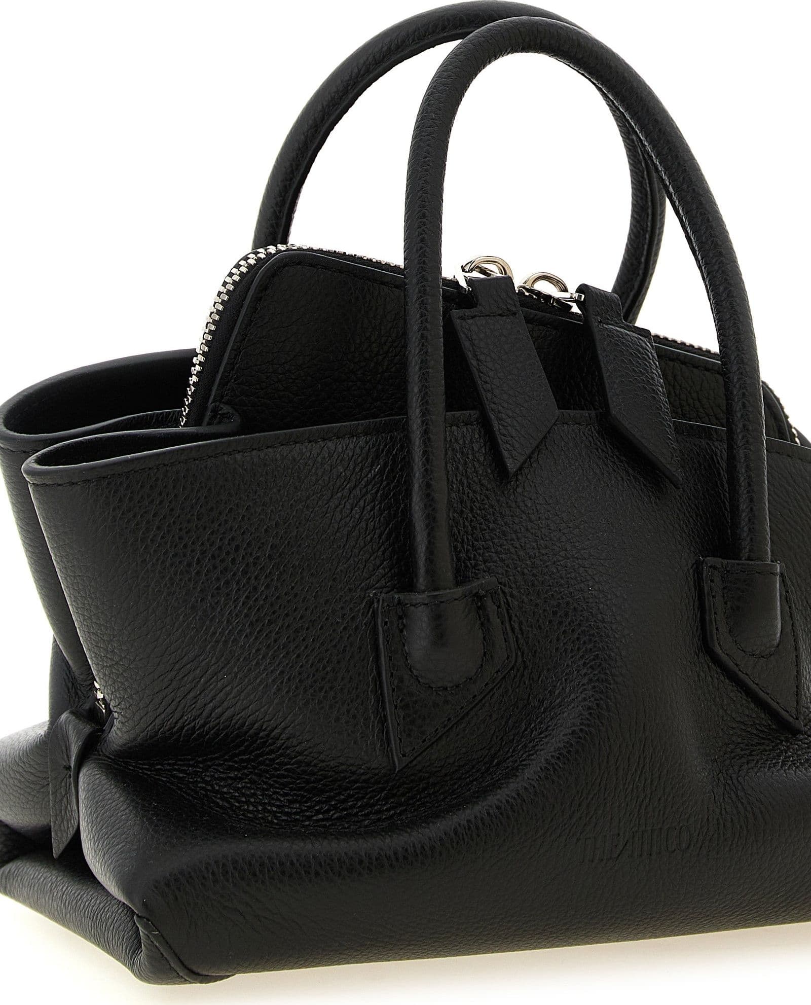 Black Bovine Leather Handbag - 3