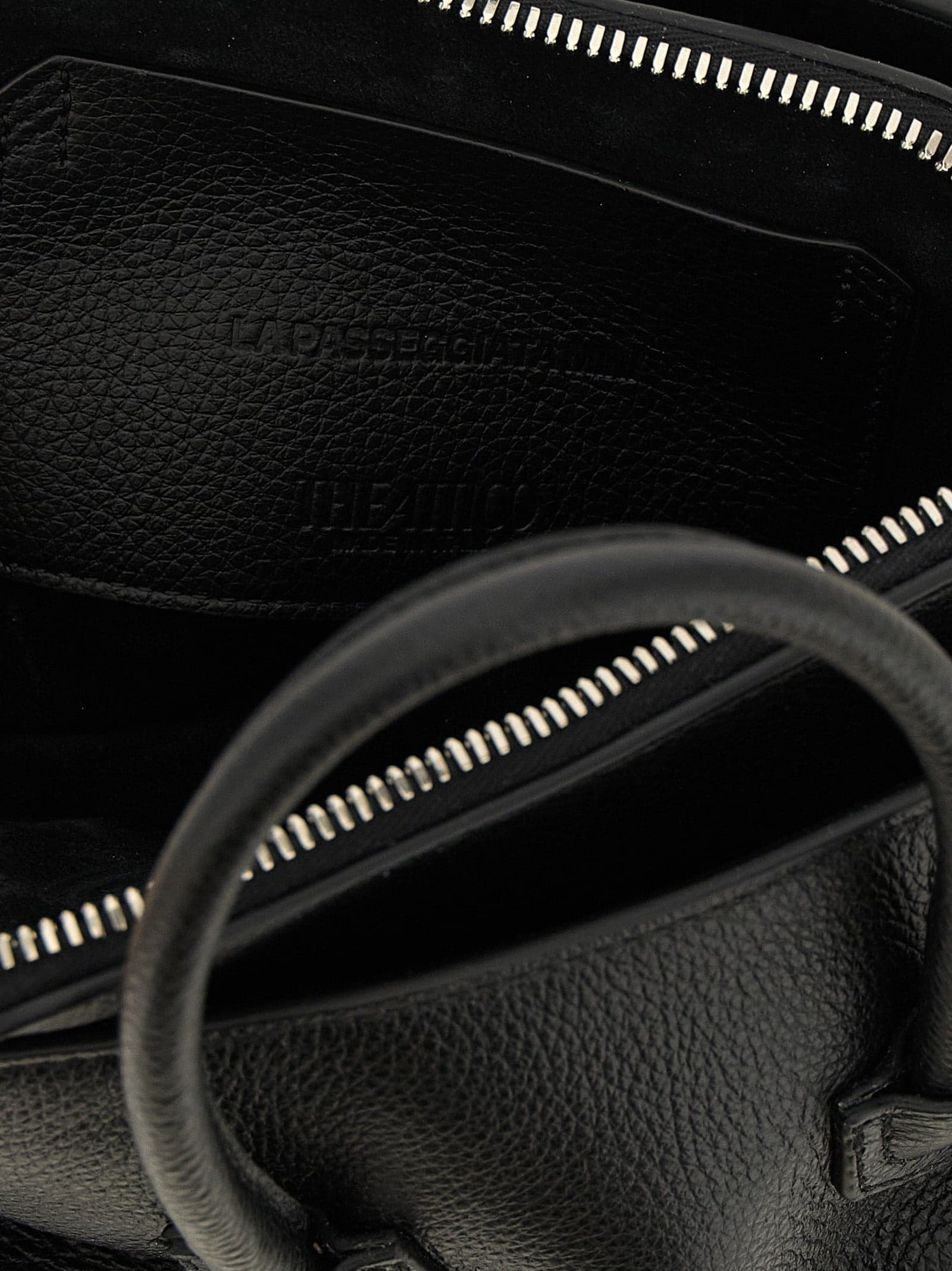 Black Bovine Leather Handbag - 4